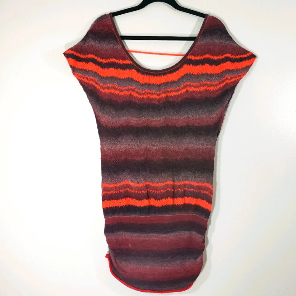 FREE PEOPLE ombre striped tunic sweater dress